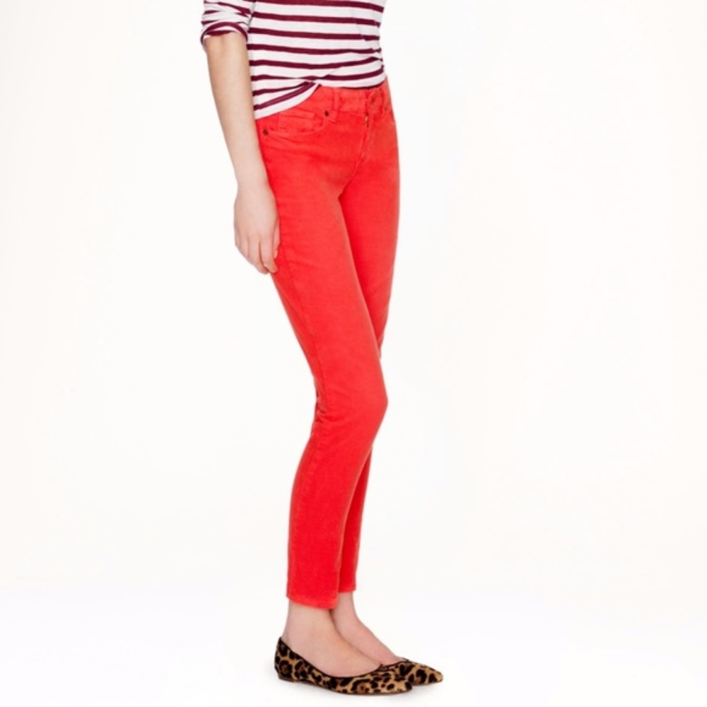 Salmon matchstick corduroy pants